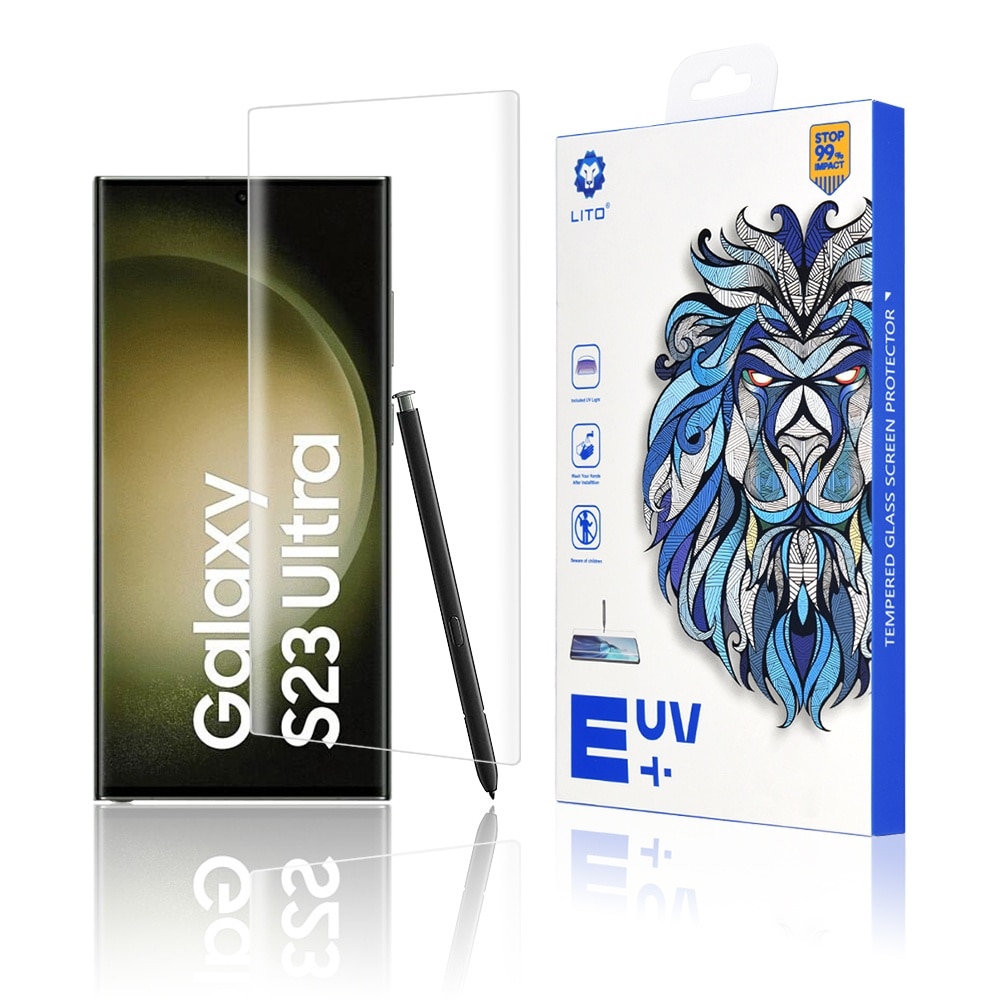 Folie sticla Samsung Galaxy S23 Ultra Lito UV Glue, transparenta