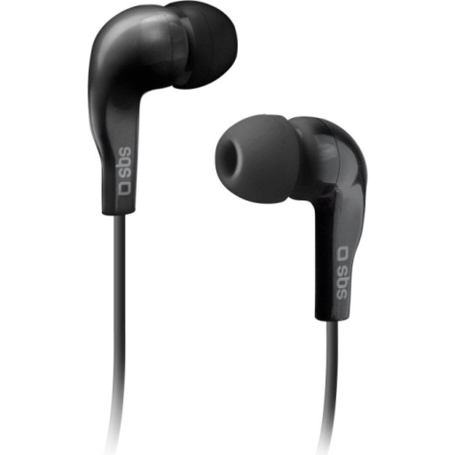 Casti in-ear stereo SBS Studio Mix 10, cu microfon si buton de raspuns, Jack 3,5 mm, design mat, negru, 1 buc