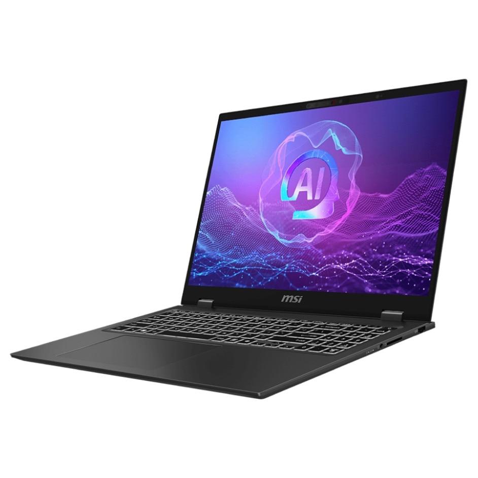 Laptop MSI Prestige 16 AI+ Evo B2VMG, 9S7-15A341-049, 16", Intel Core Ultra 9 288V (8-core), Intel Arc 8 Core, 32GB 8533MHz LPDDR5x, Negru