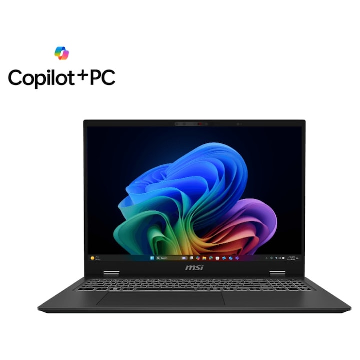 Laptop MSI Prestige 16 AI+ Evo B2VMG, 9S7-15A341-049, 16", Intel Core Ultra 9 288V (8-core), Intel Arc 8 Core, 32GB 8533MHz LPDDR5x, Negru