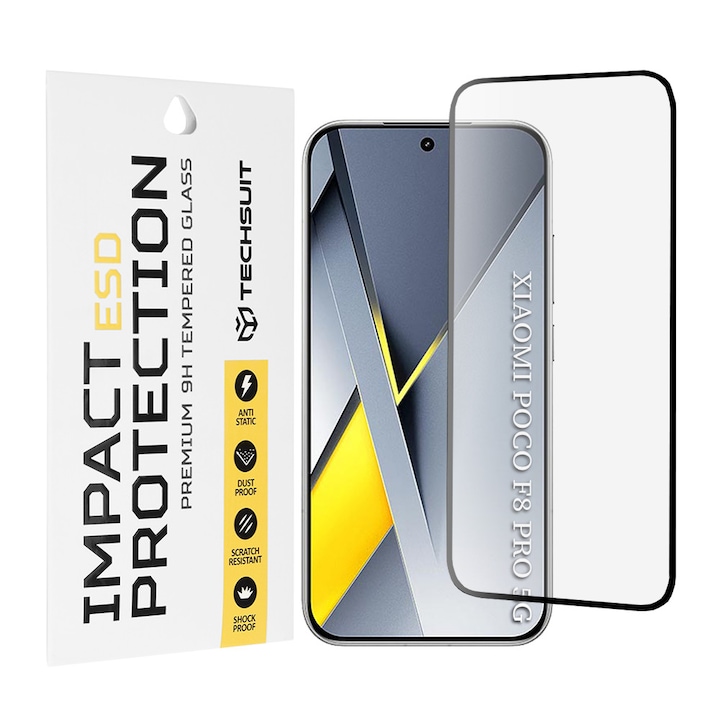 Folie pentru Xiaomi Poco F8 Pro - Techsuit ESD Glass - Black