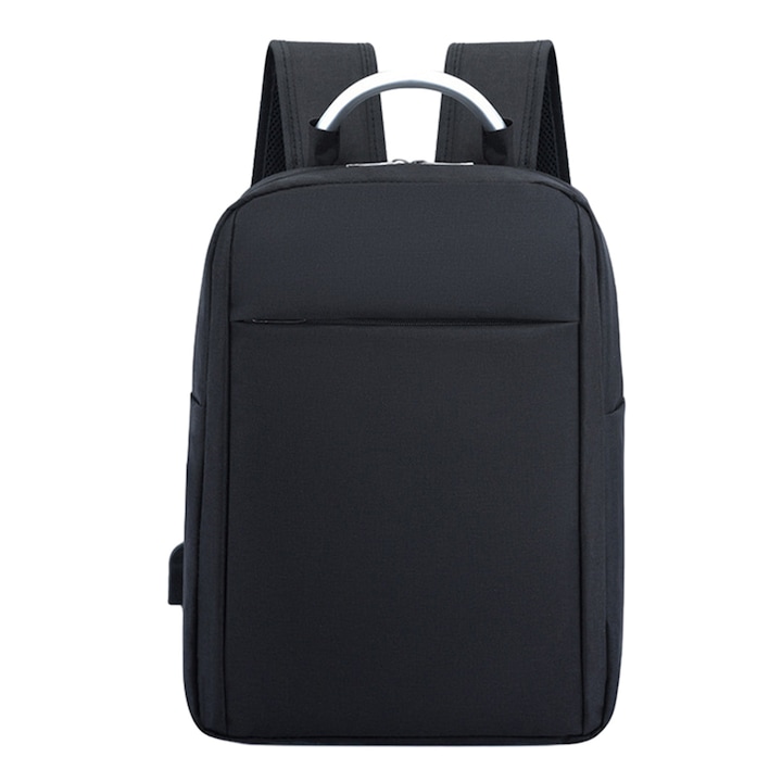 Rucsac laptop calatorie, negru 39x29x10cm, set rucsacuri