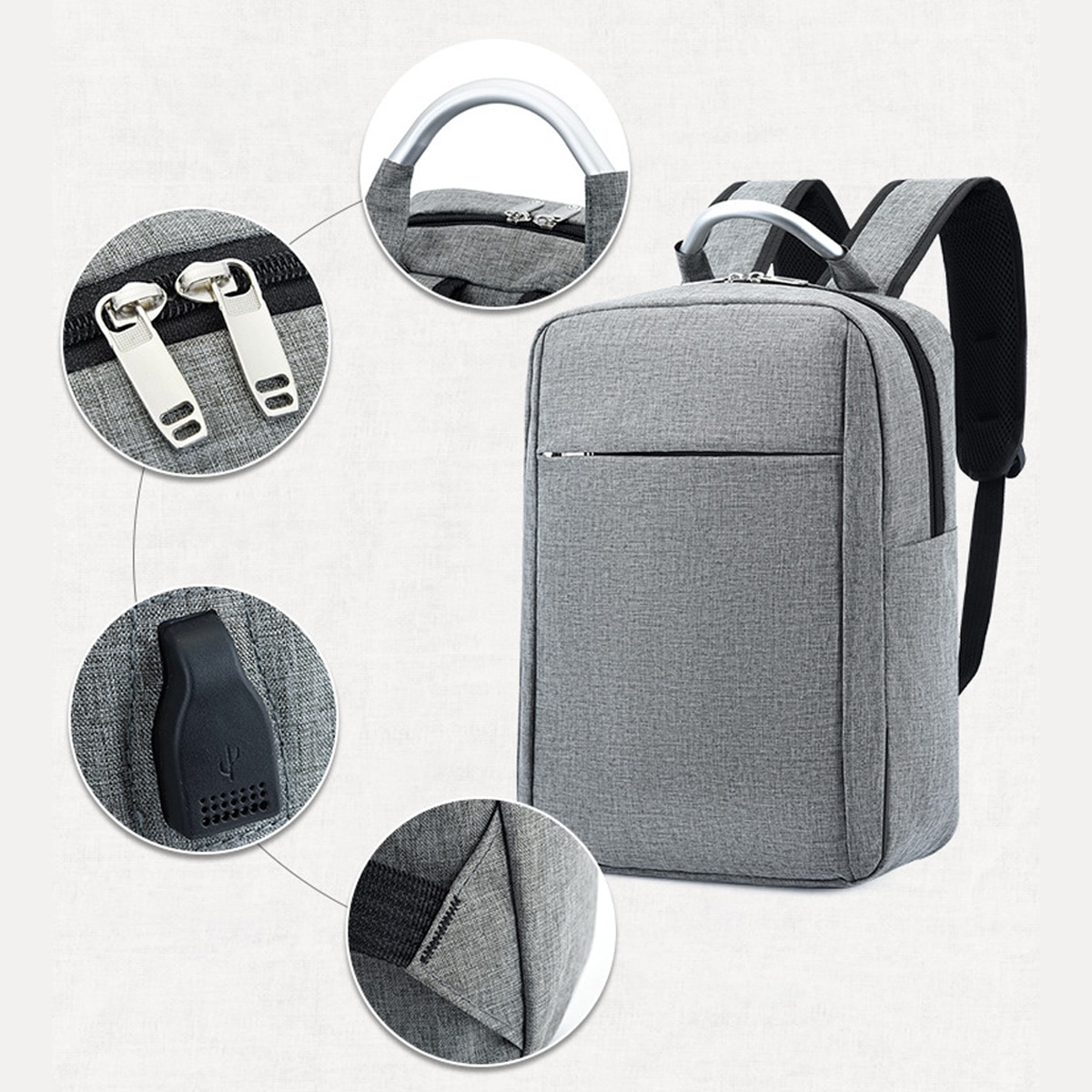 Rucsac laptop calatorie, negru 39x29x10cm, set rucsacuri