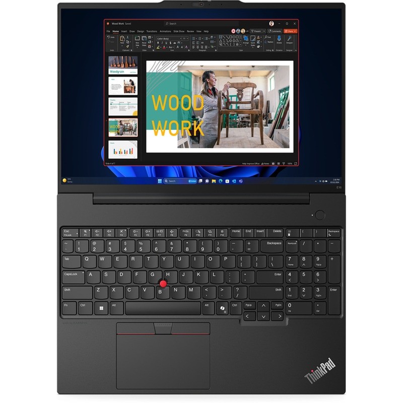 Laptop Lenovo 16'' ThinkPad E16 Gen 2, WUXGA IPS, Procesor AMD Ryzen™ 7 7735HS (16M Cache, up to 4.75 GHz), 8 cores, 32GB DDR5, 2 TB SSD, AMD Radeon 680M, No OS, Black