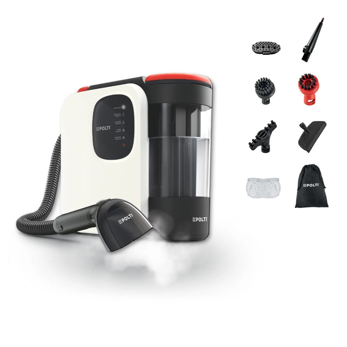 Polti StainOver SC30 aspirator de curatat tapiterie si aspirator cu abur 4 in 1, tehnologie SteamActive si functie Vaporetto