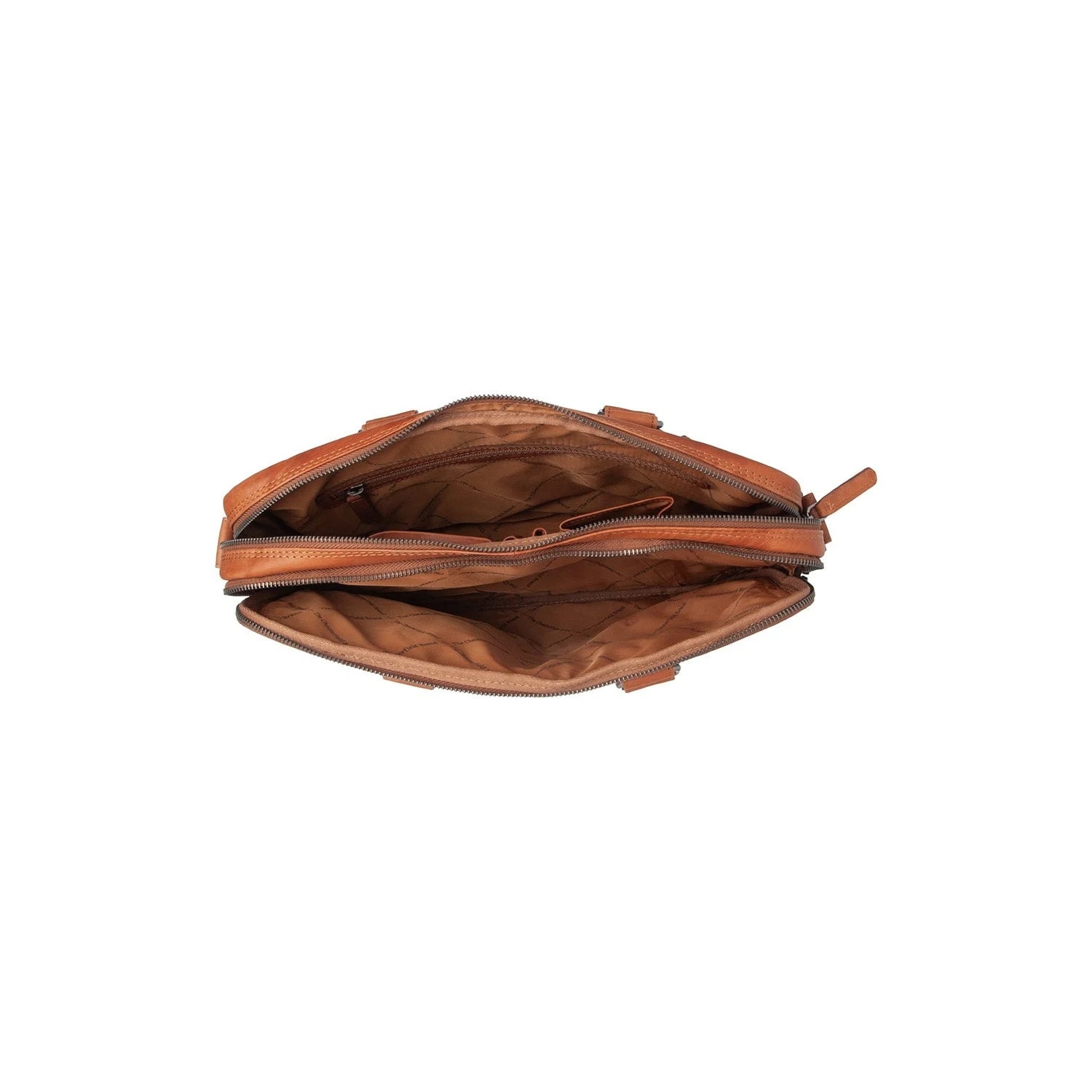 Geantă laptop unisex The Chesterfield Brand din piele naturală maro coniac, 2 compartimente, 37x9x31cm