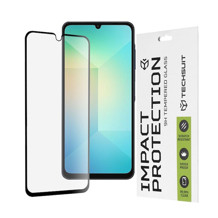 Folie sticla Samsung Galaxy A06 Techsuit 111D Full Glue Full Cover, negru