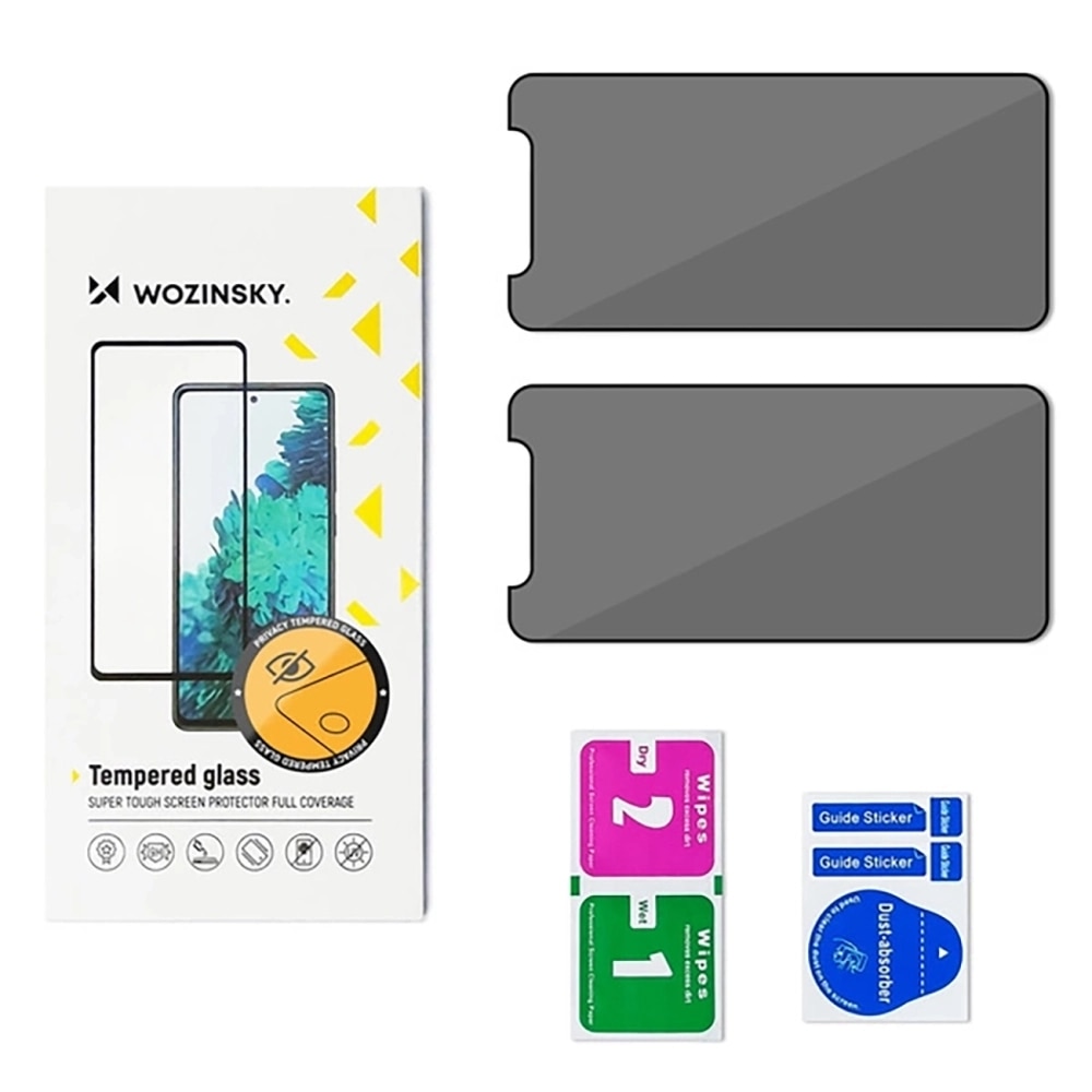 Set 2 folii sticla securizata Wozinsky Privacy Glass compatibila cu Samsung Galaxy A06 5G / A05, Negru