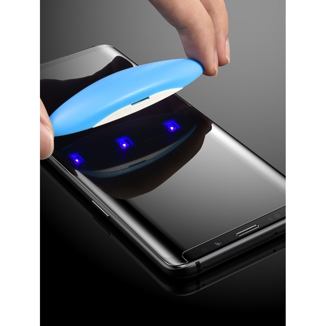Folie Sticla Securizata compatibila Samsung Galaxy S8 PLUS lichid UV si instructiuni montare in limba romana