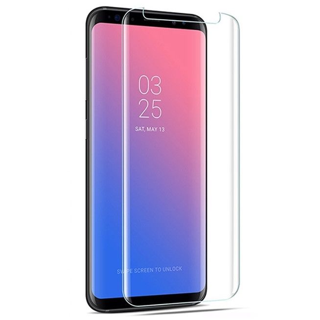 Folie Sticla Securizata compatibila Samsung Galaxy S8 PLUS lichid UV si instructiuni montare in limba romana