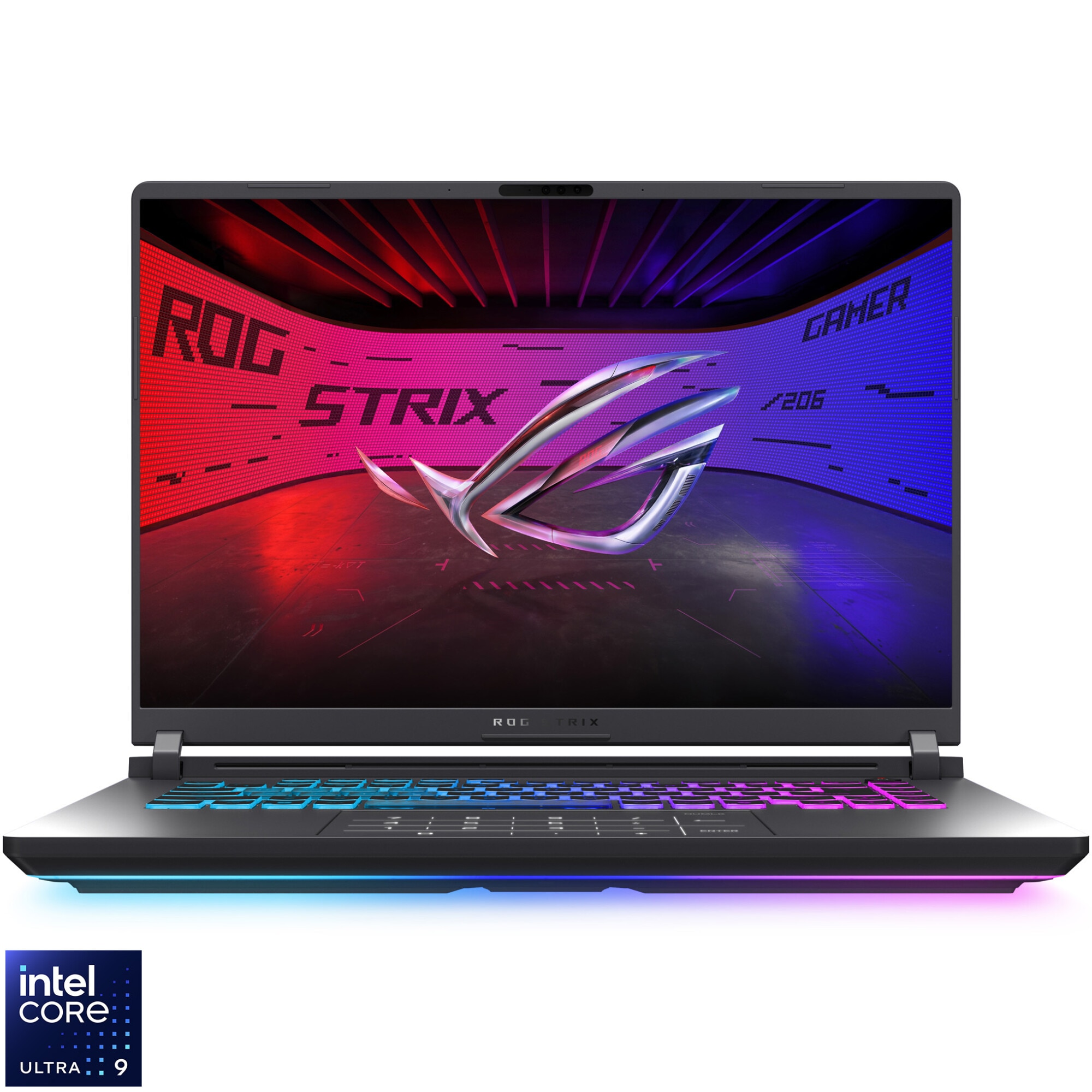 Laptop Gaming ASUS ROG Strix G16, cu procesor Intel Core Ultra 9 275HX, 16'' IPS, 32 GB DDR5, 1 TB SSD, NVIDIA GeForce RTX 5080, 16GB GDDR7, Fr OS