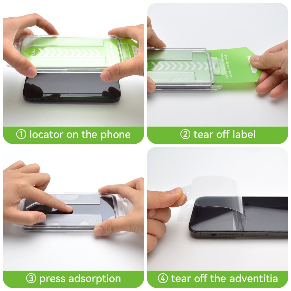 Folie protectie telefon pentru Iphone 13 Pro, WOZINSKY, Sticla Securizata, Negru/Transparent