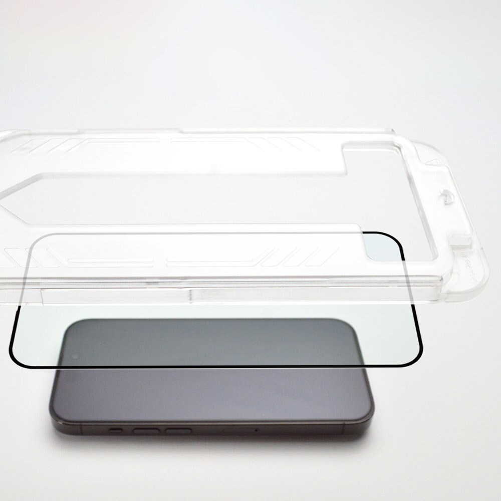 Folie protectie telefon pentru Iphone 13 Pro, WOZINSKY, Sticla Securizata, Negru/Transparent