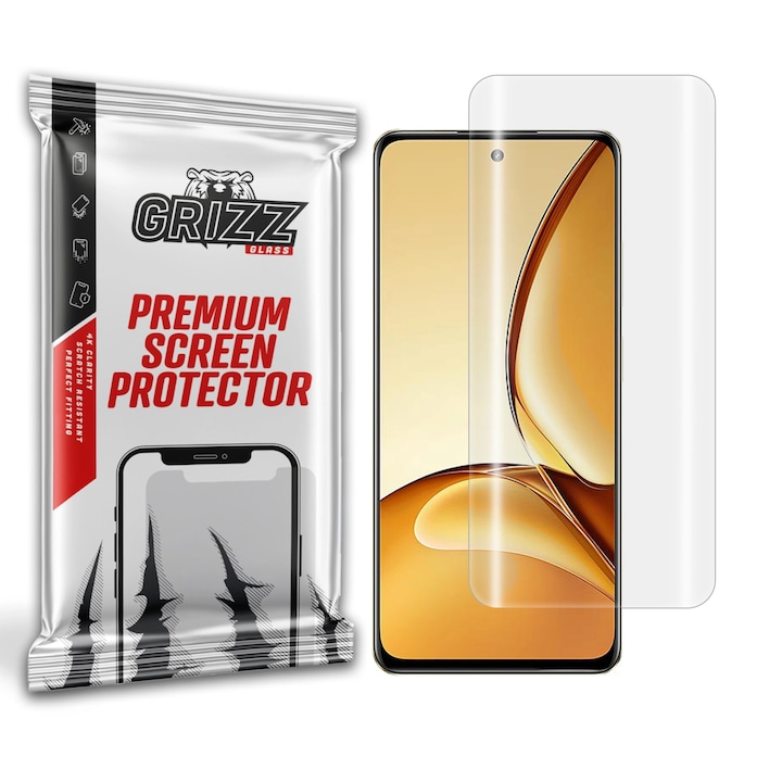 Folie hidrogel Grizz HydroFilm, transparenta, flexibila, set complet pentru protectia ecranului telefonului
