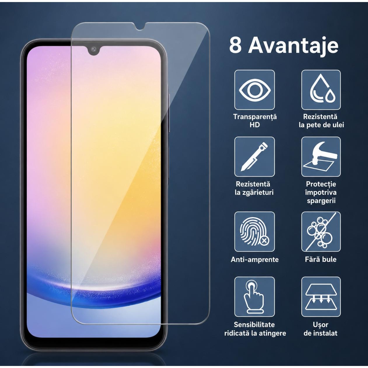 Folie sticla MatTech Premium, compatibila cu Samsung Galaxy S26 Plus, Case Friendly, Grosime de 0.3mm, Duritate 9H, Transparent