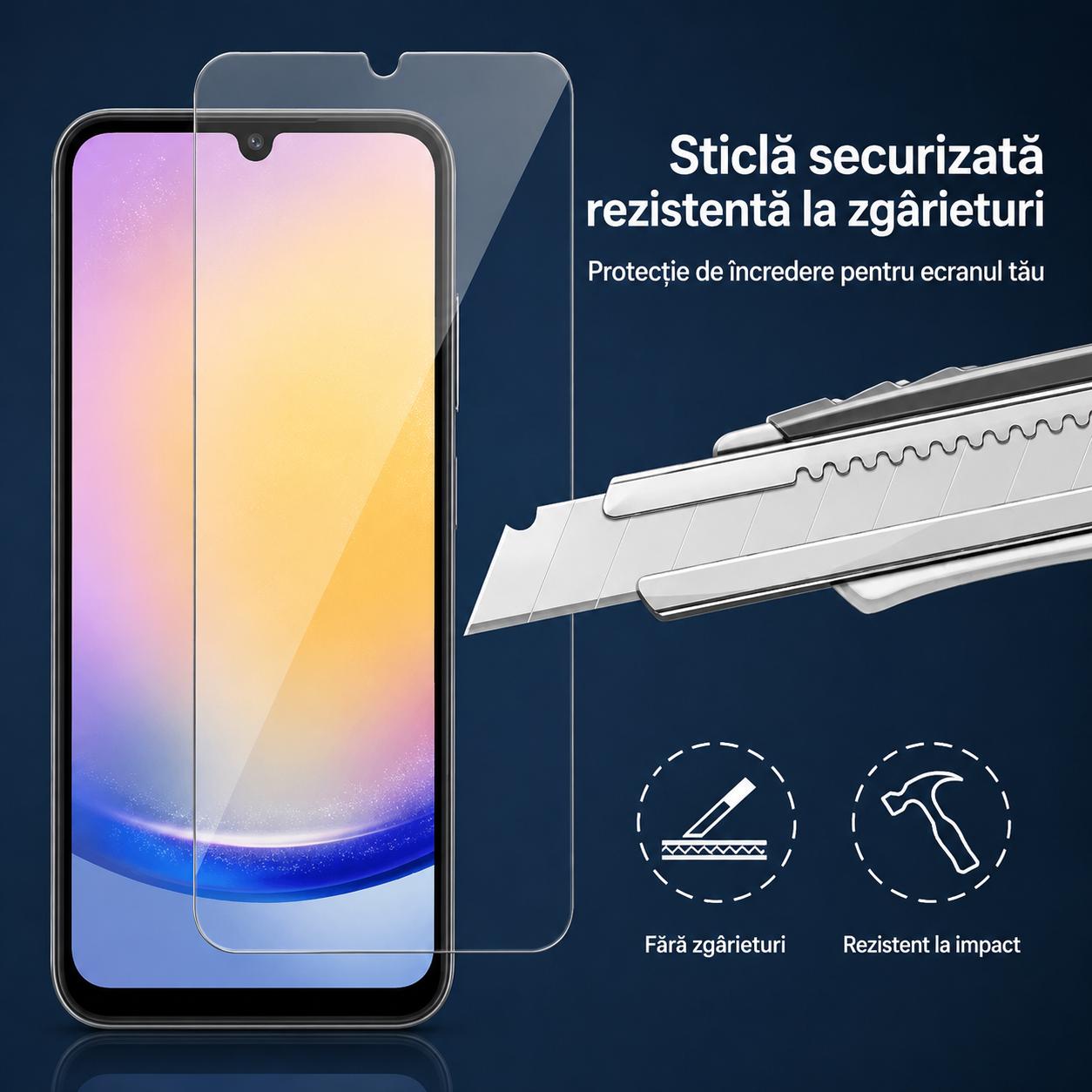 Folie sticla MatTech Premium, compatibila cu Samsung Galaxy S26 Plus, Case Friendly, Grosime de 0.3mm, Duritate 9H, Transparent