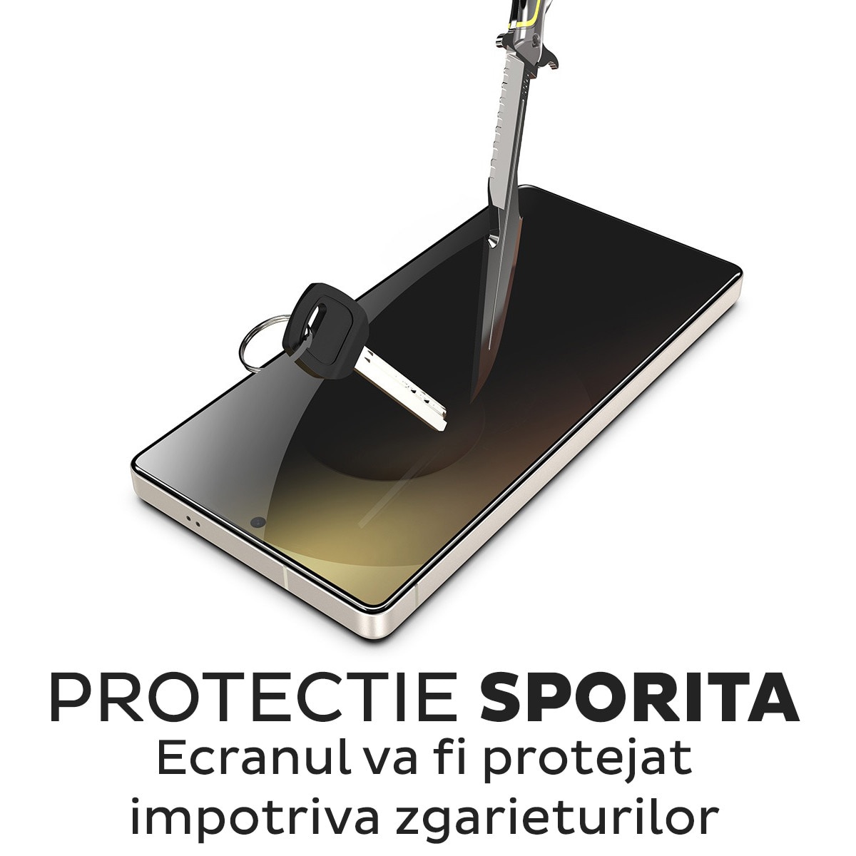 Folie Sticla Privacy pentru Samsung Galaxy S26 Plus Daden TitanGlass, Kit de instalare usoara si rapida cu dispozitiv de potrivire automata, Protectie Profesionala, Ultra Rezistenta