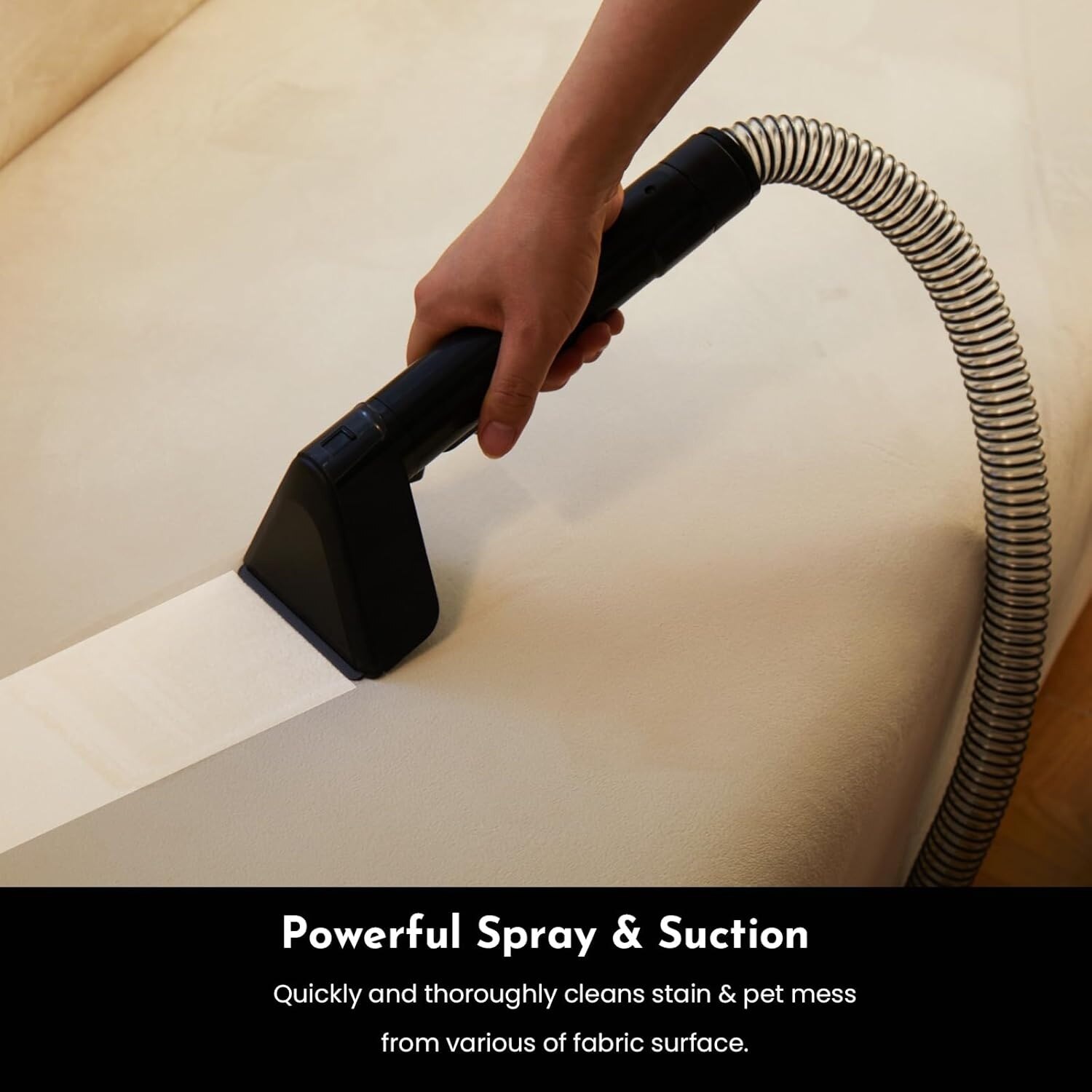 Aspirator cu spălare 3 în 1, putere 500W, aspirare 15kPa, rezervor apă & detergent 1.8L, portabil