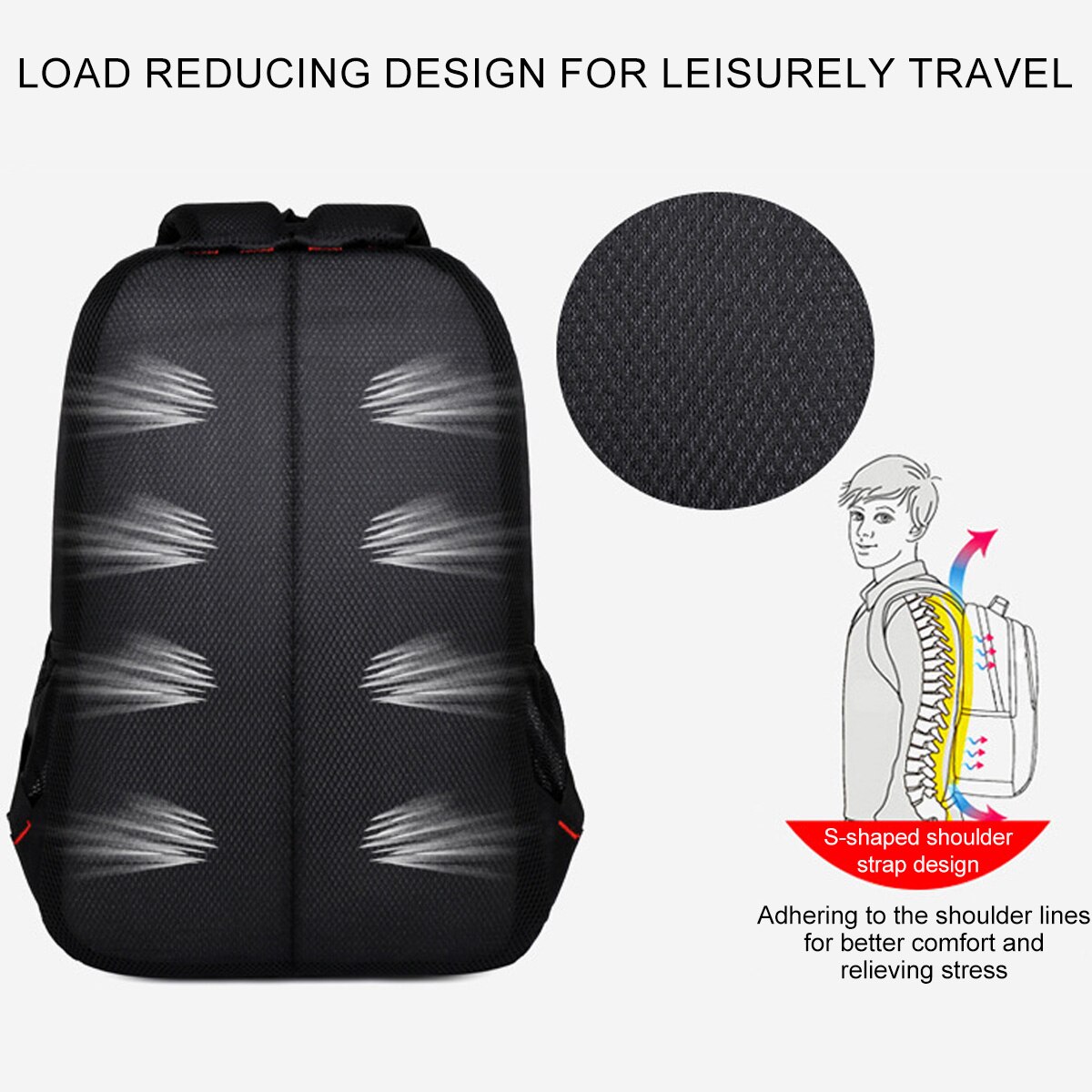 Rucsac pentru laptop de afaceri pentru barbati si femei, geanta de calculator rezistenta la apa pentru calatorii/facultate/munca