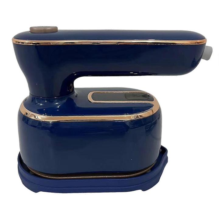 Fier de calcat cu aburi portabil, 1000W, capacitate 100ml, albastru, 15.5x7.7x10.8cm
