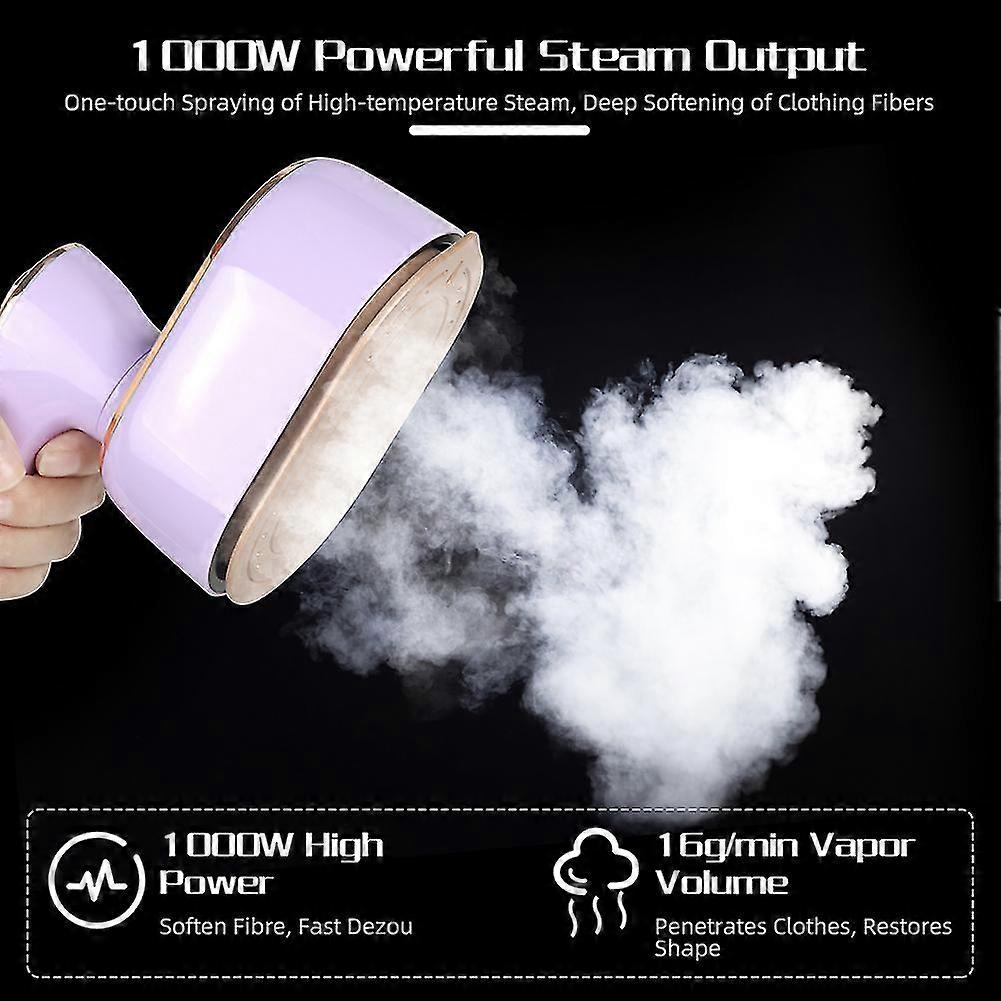 Fier de calcat cu aburi portabil, 1000W, capacitate 100ml, albastru, 15.5x7.7x10.8cm
