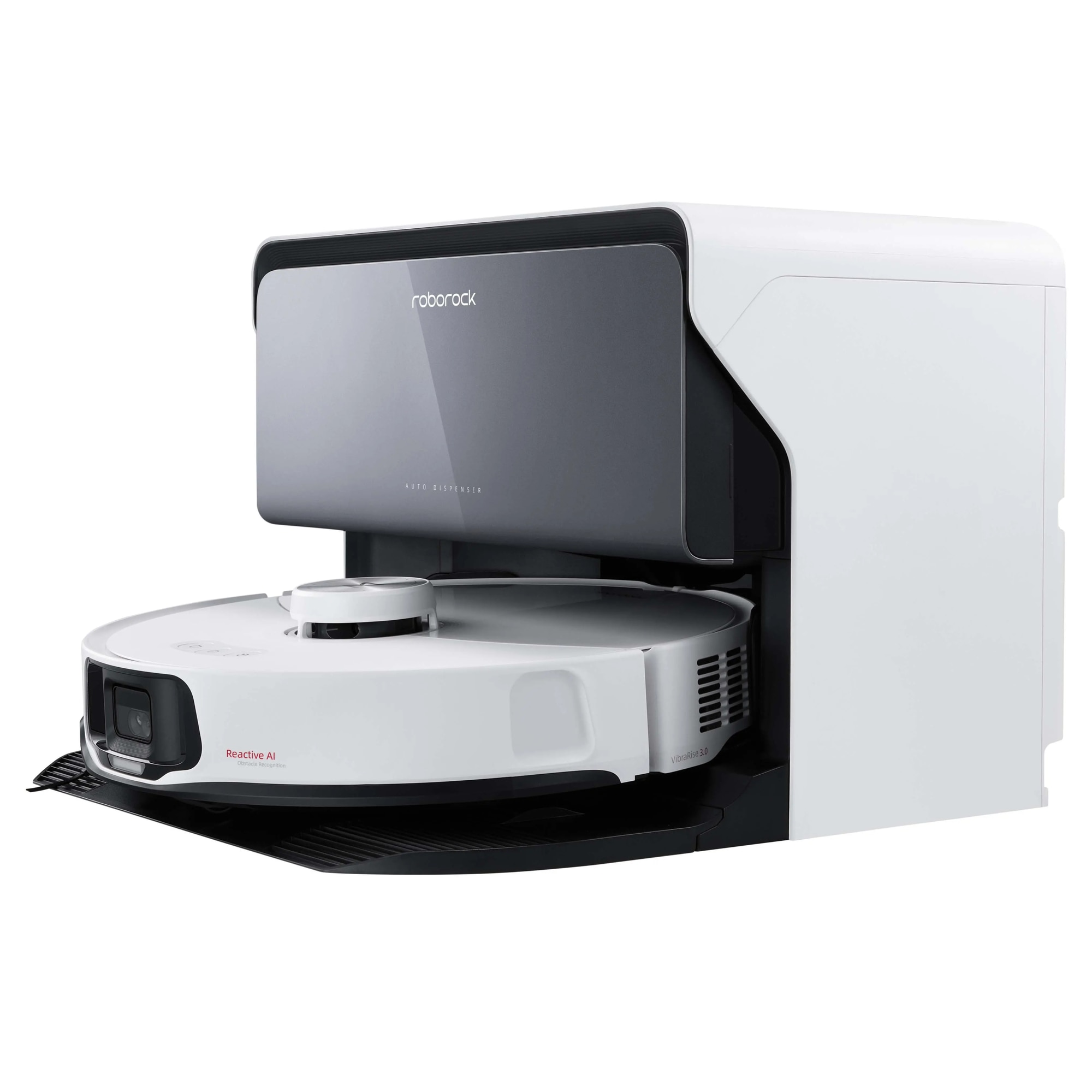 Aspirator robot Roborock S8 MaxV Ultra Combi, 60 W, 10000 Pa, Autonomie 180 minute, Recipient praf 0.27 l, Rezervor apa 0.1 l, 300 mp, Wi-Fi, Amazon Alexa, Siri, Google Home (Alb)