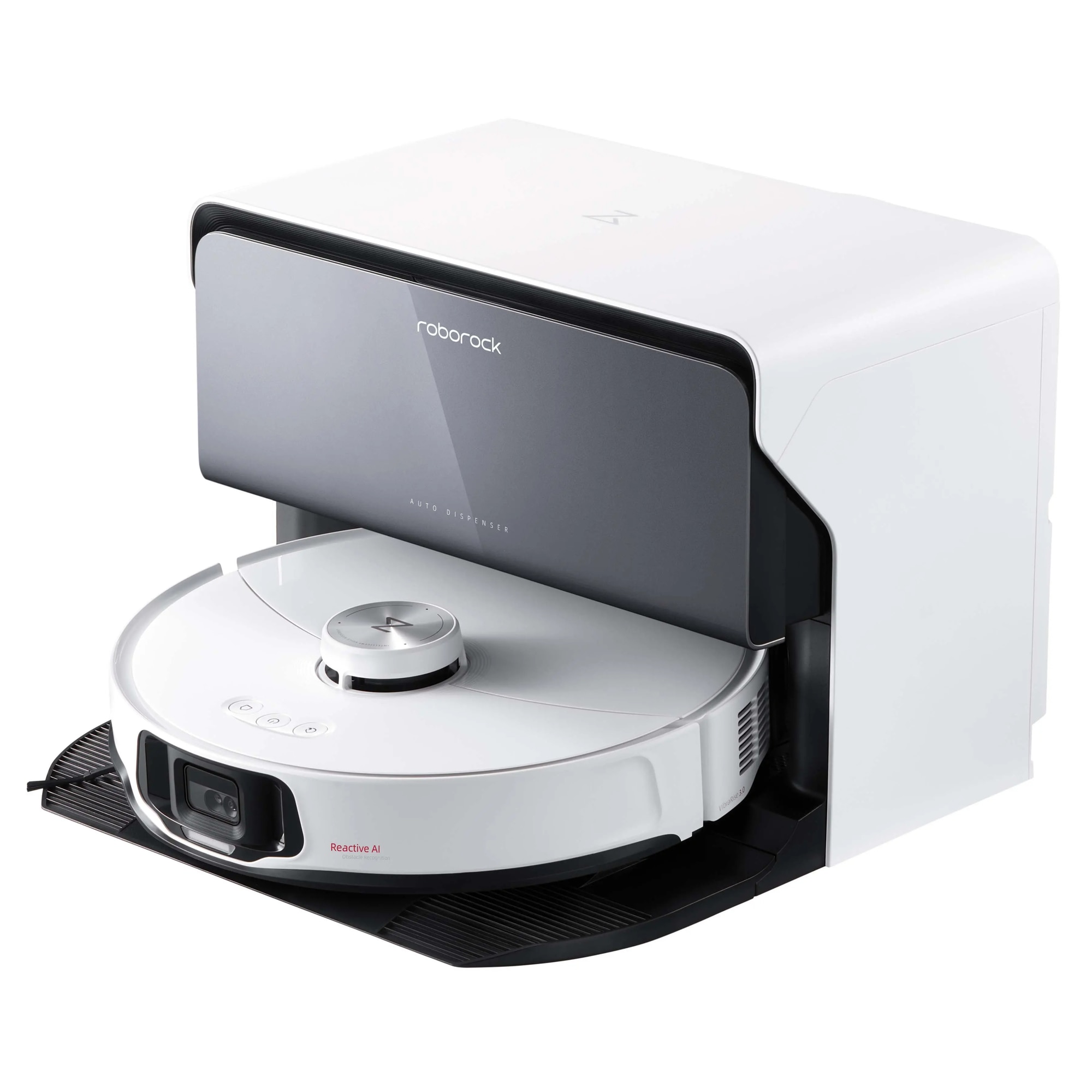 Aspirator robot Roborock S8 MaxV Ultra Combi, 60 W, 10000 Pa, Autonomie 180 minute, Recipient praf 0.27 l, Rezervor apa 0.1 l, 300 mp, Wi-Fi, Amazon Alexa, Siri, Google Home (Alb)