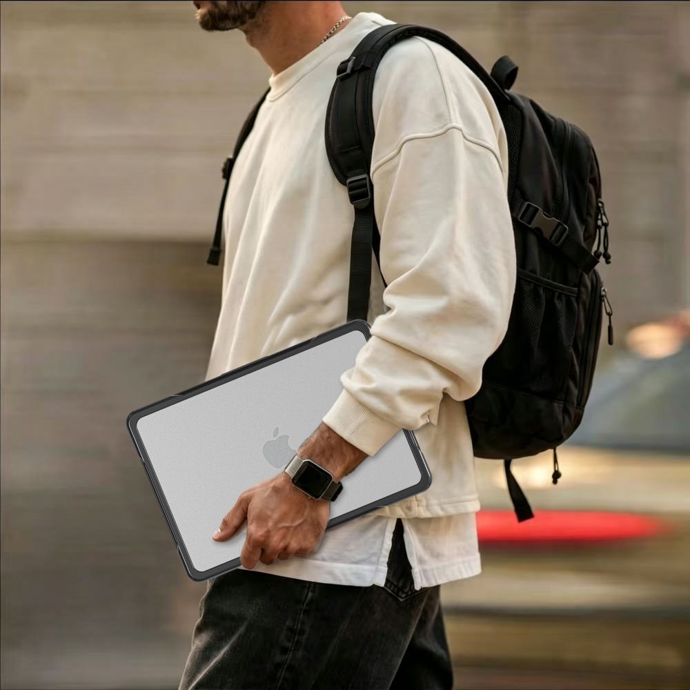 Carcasa laptop Tech-Protect Velar compatibila cu MacBook Neo 13 inch, Negru / Transparent