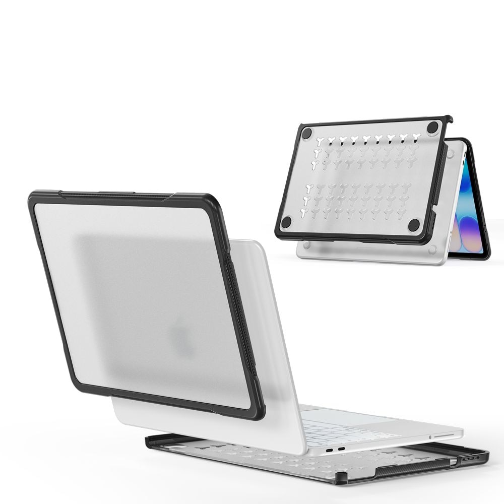 Carcasa laptop Tech-Protect Velar compatibila cu MacBook Neo 13 inch, Negru / Transparent