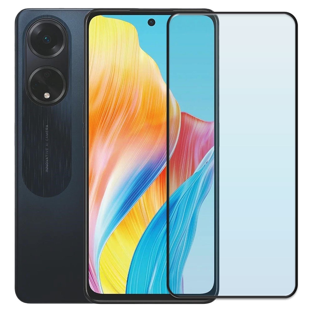 Folie din sticla securizata pentru Oppo A98 5G, HAMSTERBOX Glass Shield, Protectie completa ecran, Full face, Aplicare rapida, Case Friendly, Transparenta