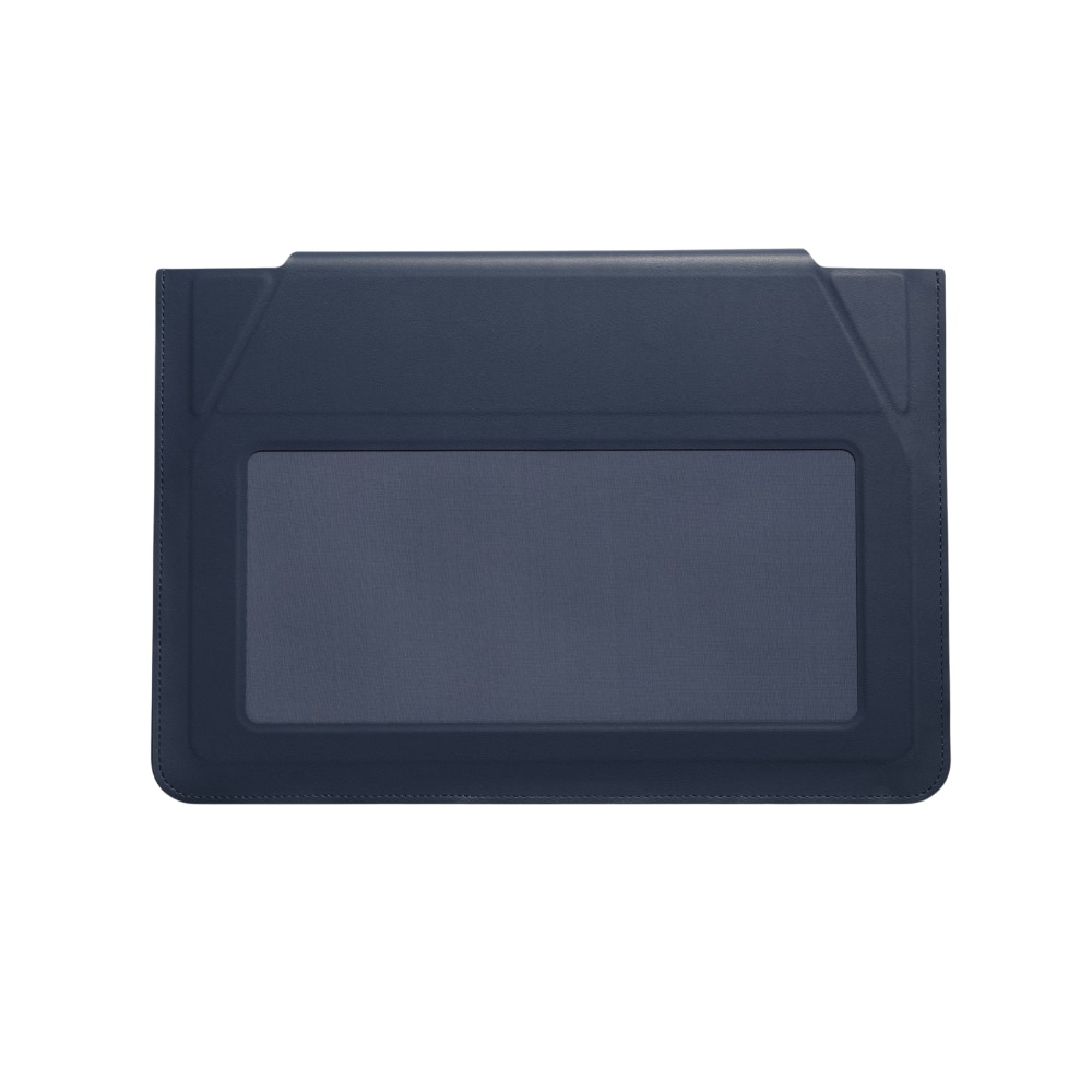 Moft, Husa pentru laptop din piele ecologica cu suport integrat, Sleeve 14, Albastru, 14"