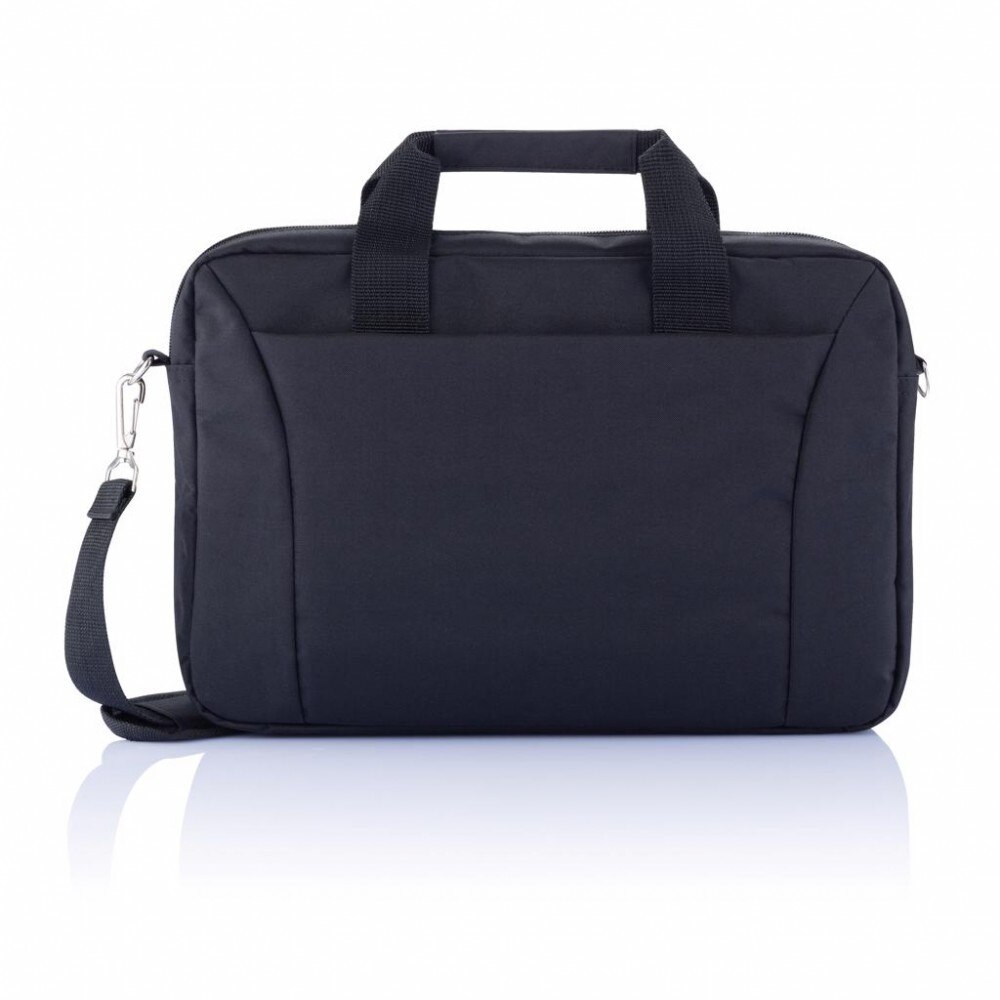 Geanta Laptop 15.4 inch, pvc free, Everestus, EN, poliester, negru, saculet de calatorie si eticheta bagaj incluse