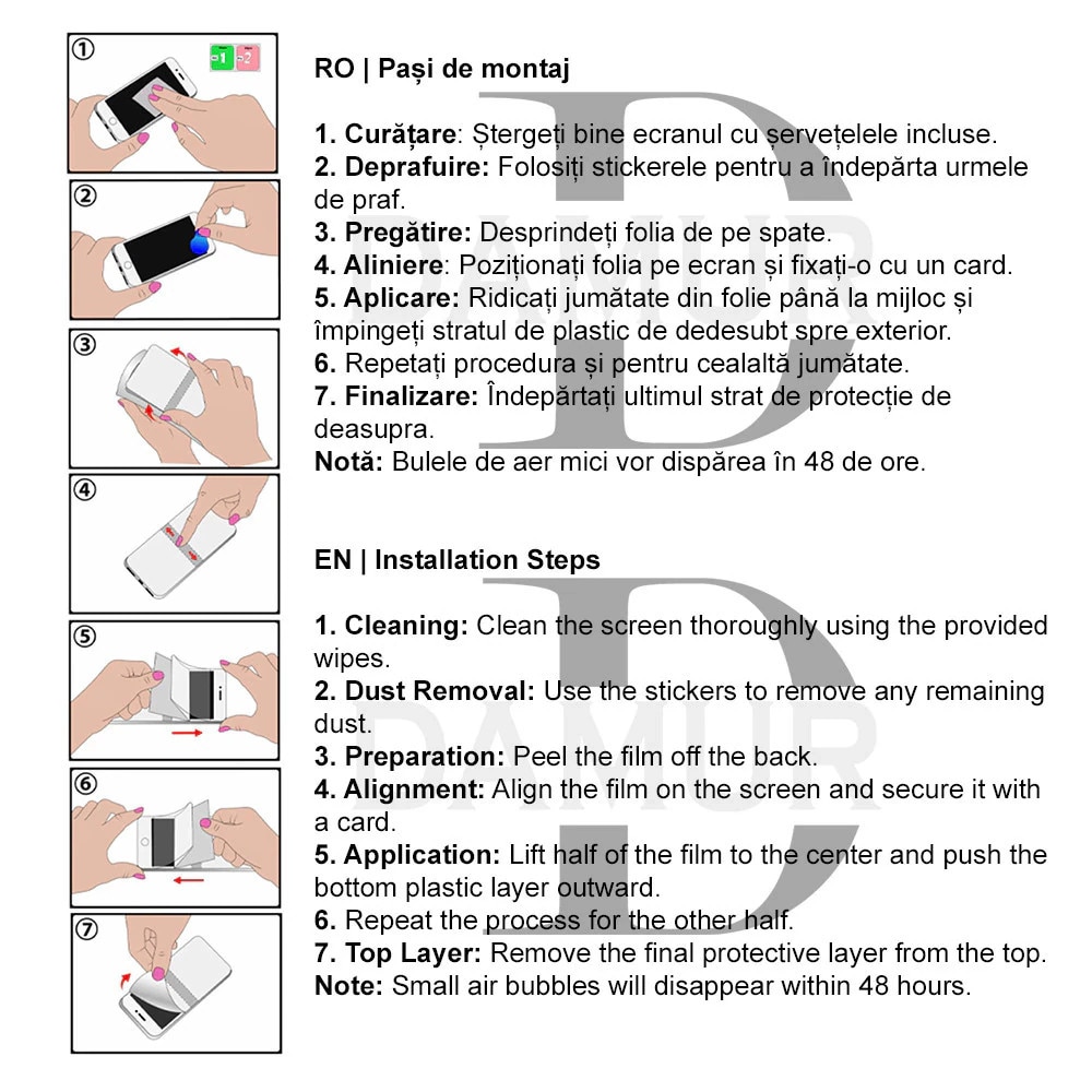 Set 2 x Folie Clear pentru Honor Magic8 Pro, Instalare acasa, Protectie zgarieturi, Antisoc, Silicon Regenerabil, Performance Hydrogel, Pachet 2 folii, Transparent