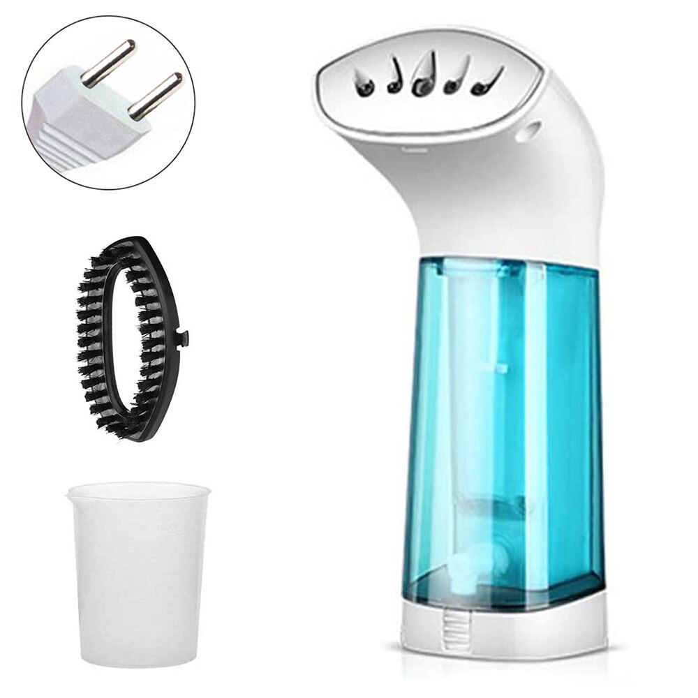 Fier de calcat cu abur portabil, 800W, 100ml, alb-verde, 10x6,2x20cm