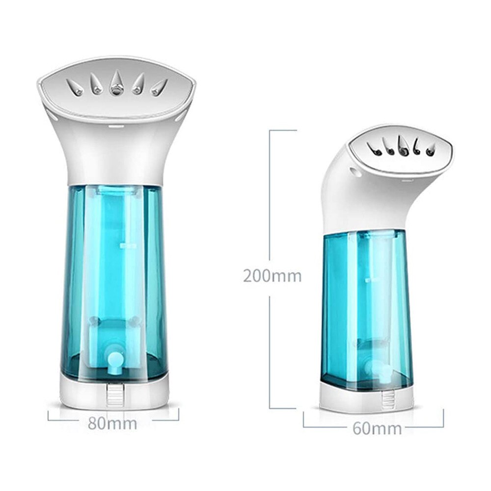Fier de calcat cu abur portabil, 800W, 100ml, alb-verde, 10x6,2x20cm