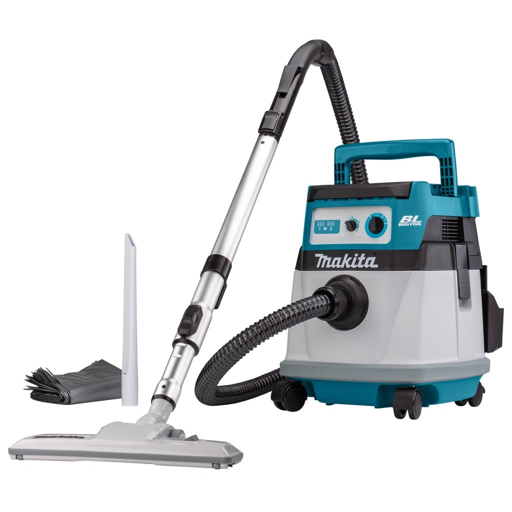 Aspirator Makita DVC155LZX2 2x18V 15L, uscat si umed, 334x366x421mm