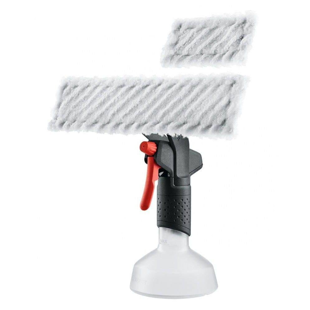Aspirator de geam Bosch GlassVAC, acumulator, negru rosu argintiu, 22x7x7cm, 0.1L, 700g