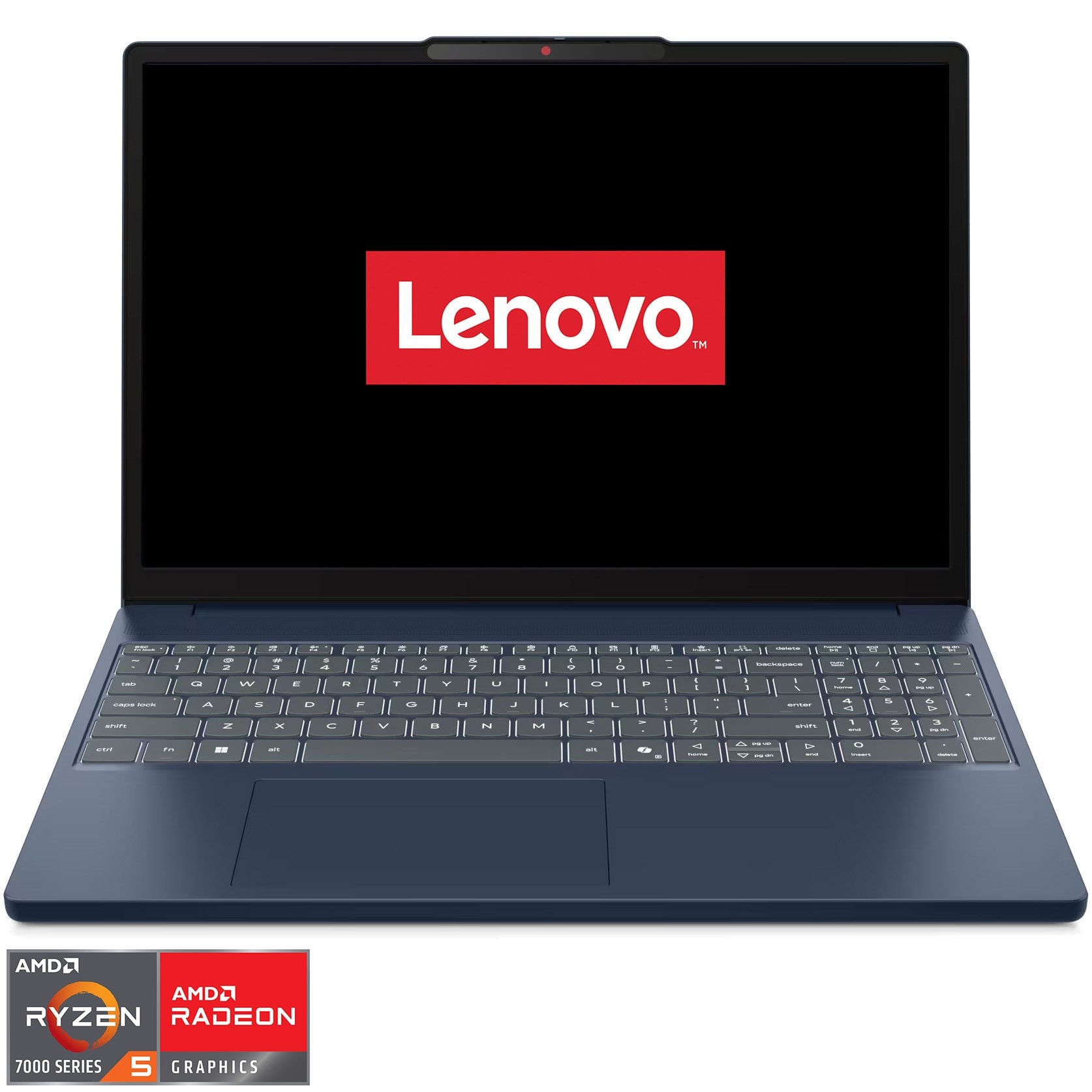 Laptop Lenovo IdeaPad Slim 3 15ARP10 cu procesor AMD Ryzen™ 5 7533HS pana la 4.45GHz, 15.3" WUXGA, IPS, 24GB DDR5 RAM, 512GB SSD, AMD Radeon™ 660M Graphics, No OS, Cosmic Blue