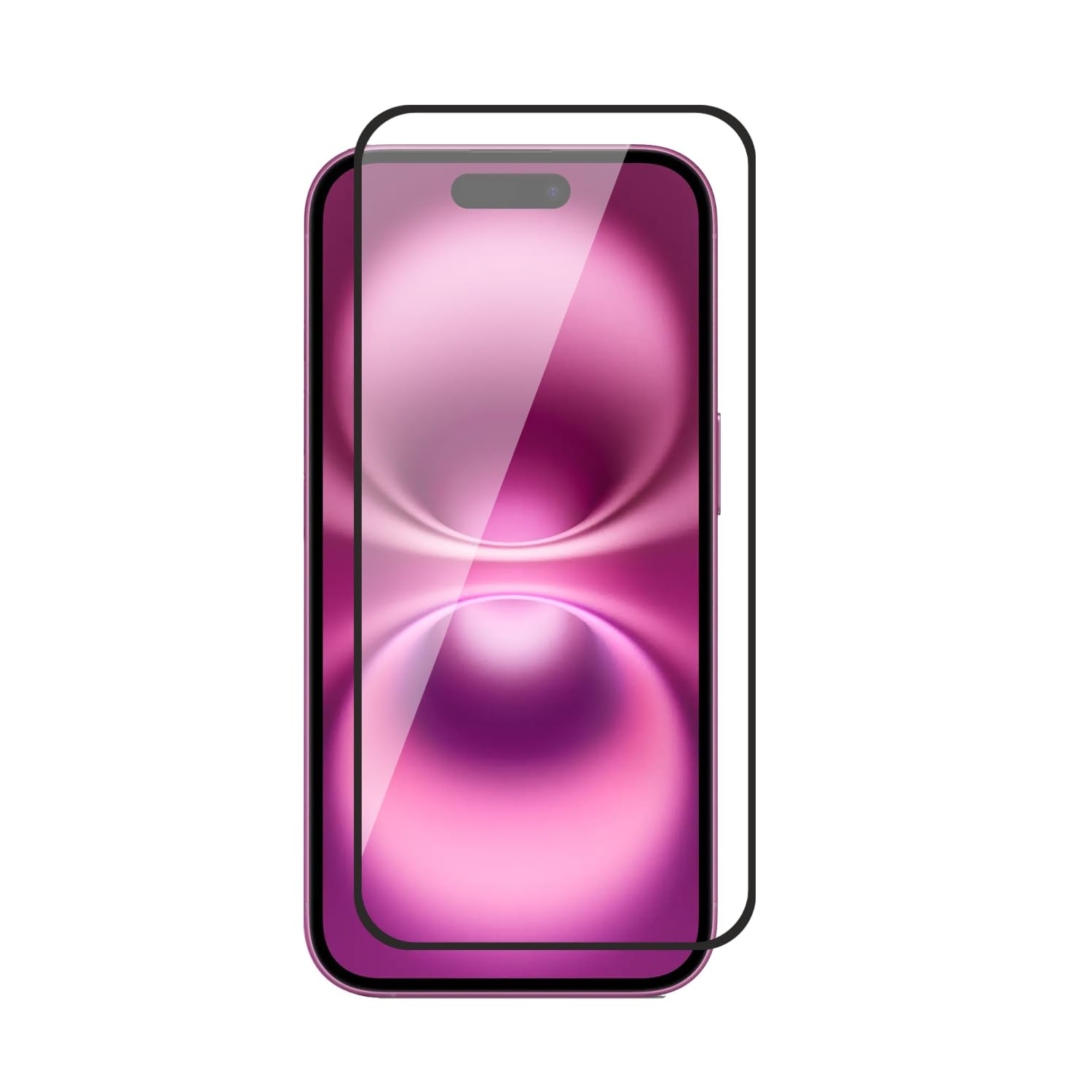 Folie protectie din sticla, compatibila cu iPhone 16, cu lipici pe tot ecranul Full Glue, Case Friendly, ISAG