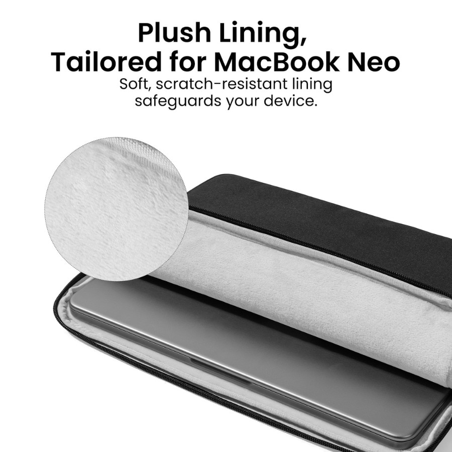 Husa Tomtoc Light A18 compatibila cu Macbook Neo 13 inch 2026, Negru