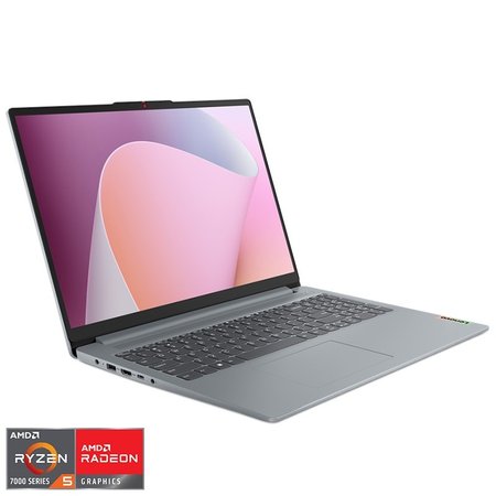Laptop Lenovo IdeaPad 3 16ABR8 cu procesor AMD Ryzen™ 5 7530U pana la 4.5 GHz, 16", WUXGA, IPS, 16GB, 512GB SSD, AMD Radeon™ Graphics, No OS, Arctic Grey