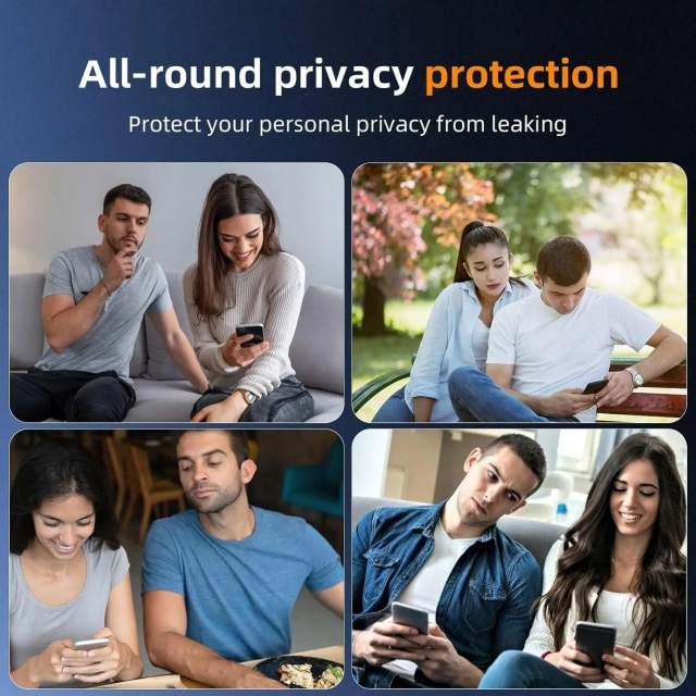 Folie protectie telefon, 2 bucati, sticla securizata 9H, protectie confidentialitate, Xiaomi 15T/15t Pro, 6.8 inch