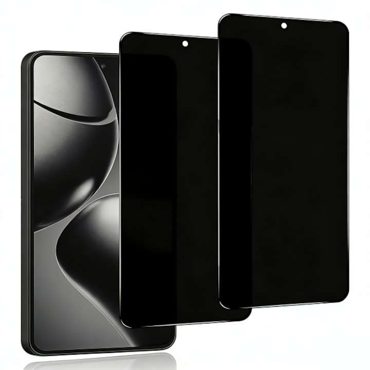 Folie protectie telefon, 2 bucati, sticla securizata 9H, protectie confidentialitate, Xiaomi 15T/15t Pro, 6.8 inch