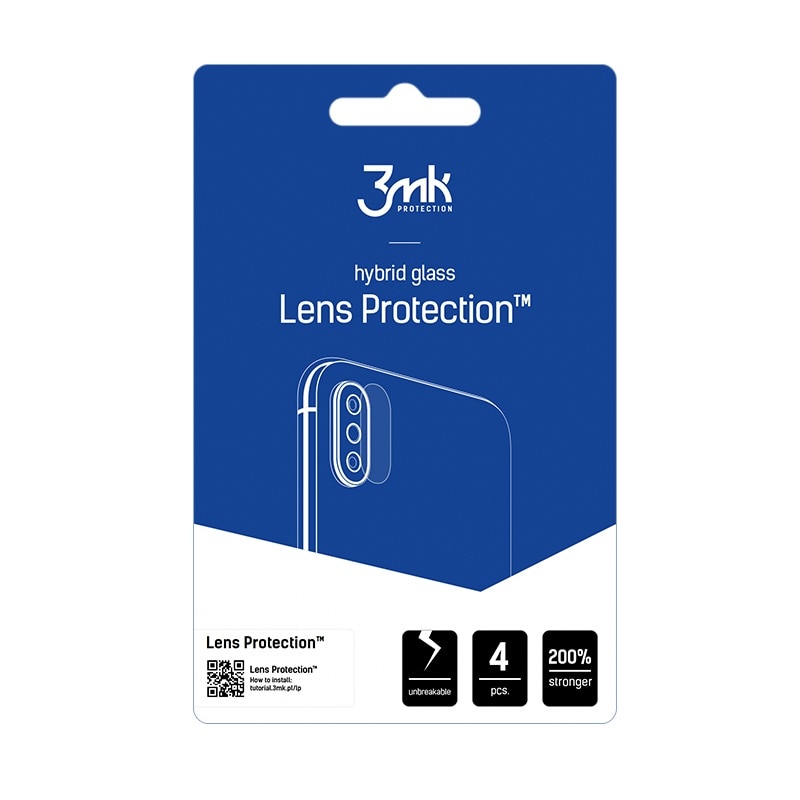 Folie sticla securizata camera foto 3mk Lens Protection Hybrid compatibila cu Motorola Moto G17 / G17 Power, Transparent