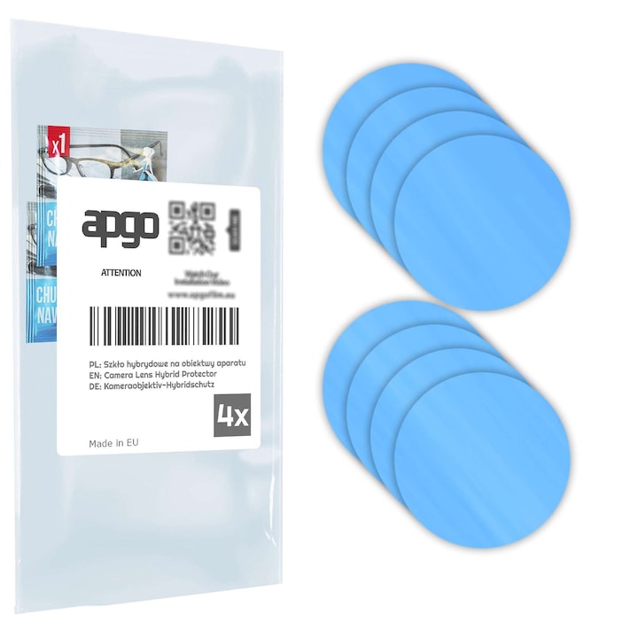 Set de 4 sticle de protectie pentru Motorola Edge 50 Fusion – apgo, camera sticla pentru obiectivul camerei telefonului, full glue, 9H, anti-zgarieturi