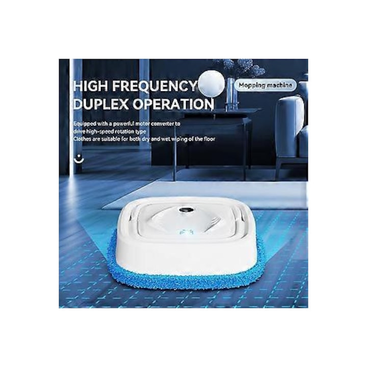 Robot aspirator inteligent negru, mop electric, 150mp