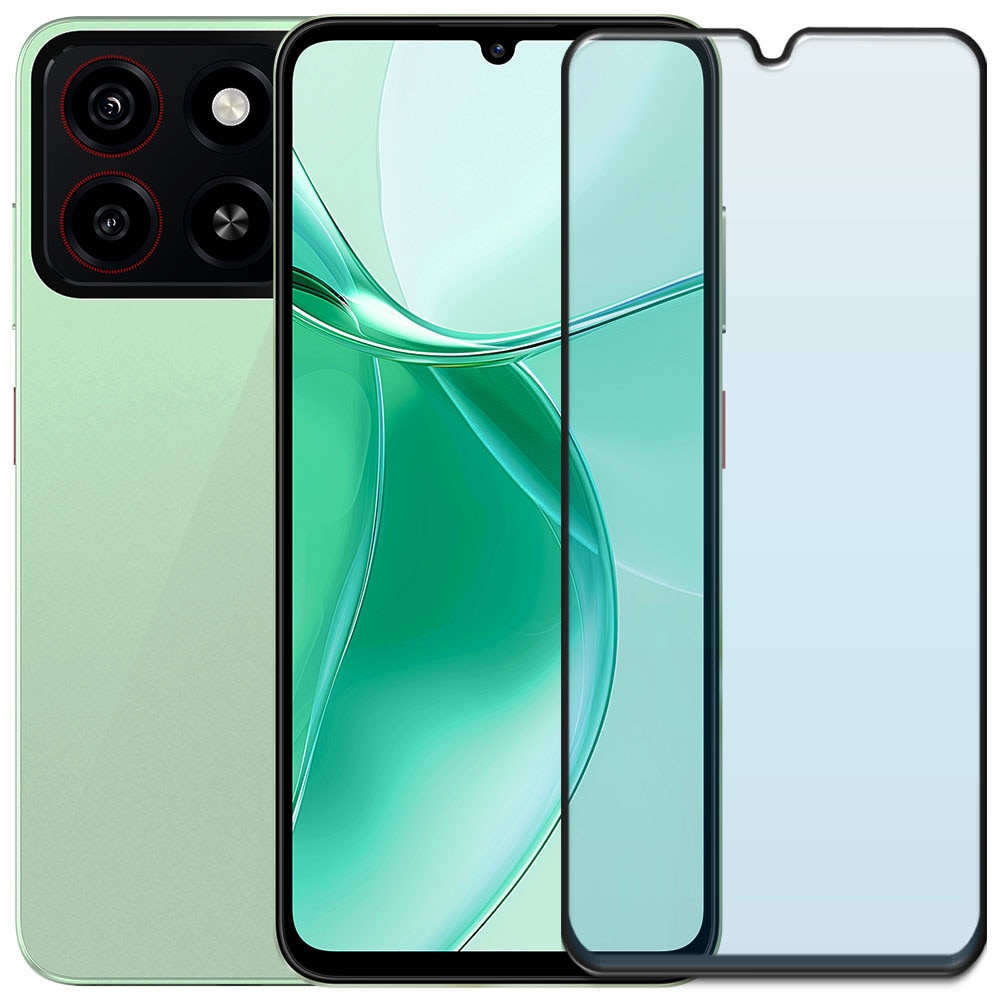 Folie din sticla securizata pentru ZTE Blade A35, HAMSTERBOX Glass Shield, Protectie completa ecran, Full face, Aplicare rapida, Case Friendly, Transparenta