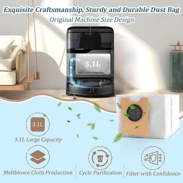 Set 4 saci praf, compatibil Eufy Omni C20, multicolor, 20x15x18cm