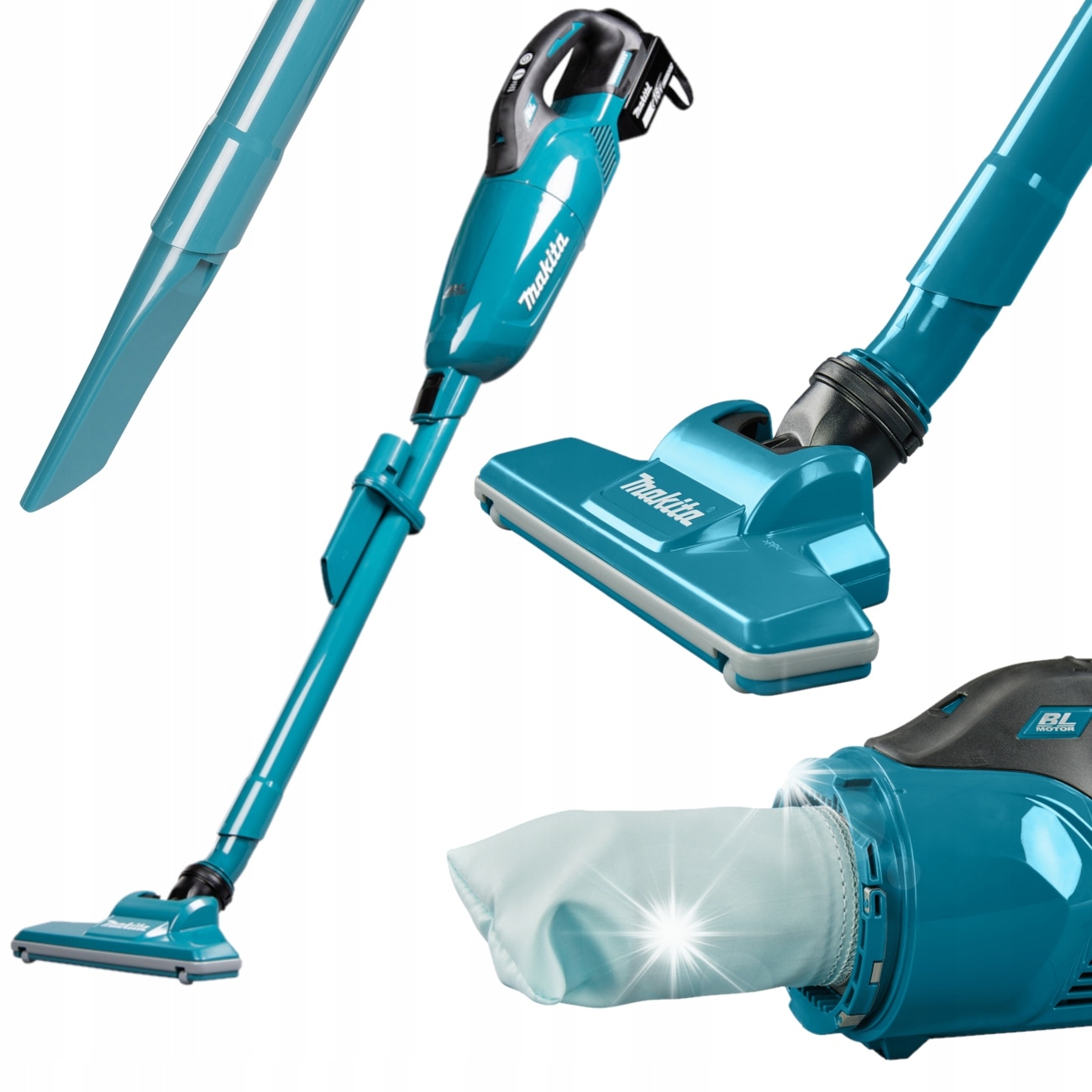 Aspirator vertical fara fir Makita DCL284FZ 18V 0.73L 50x11x15cm