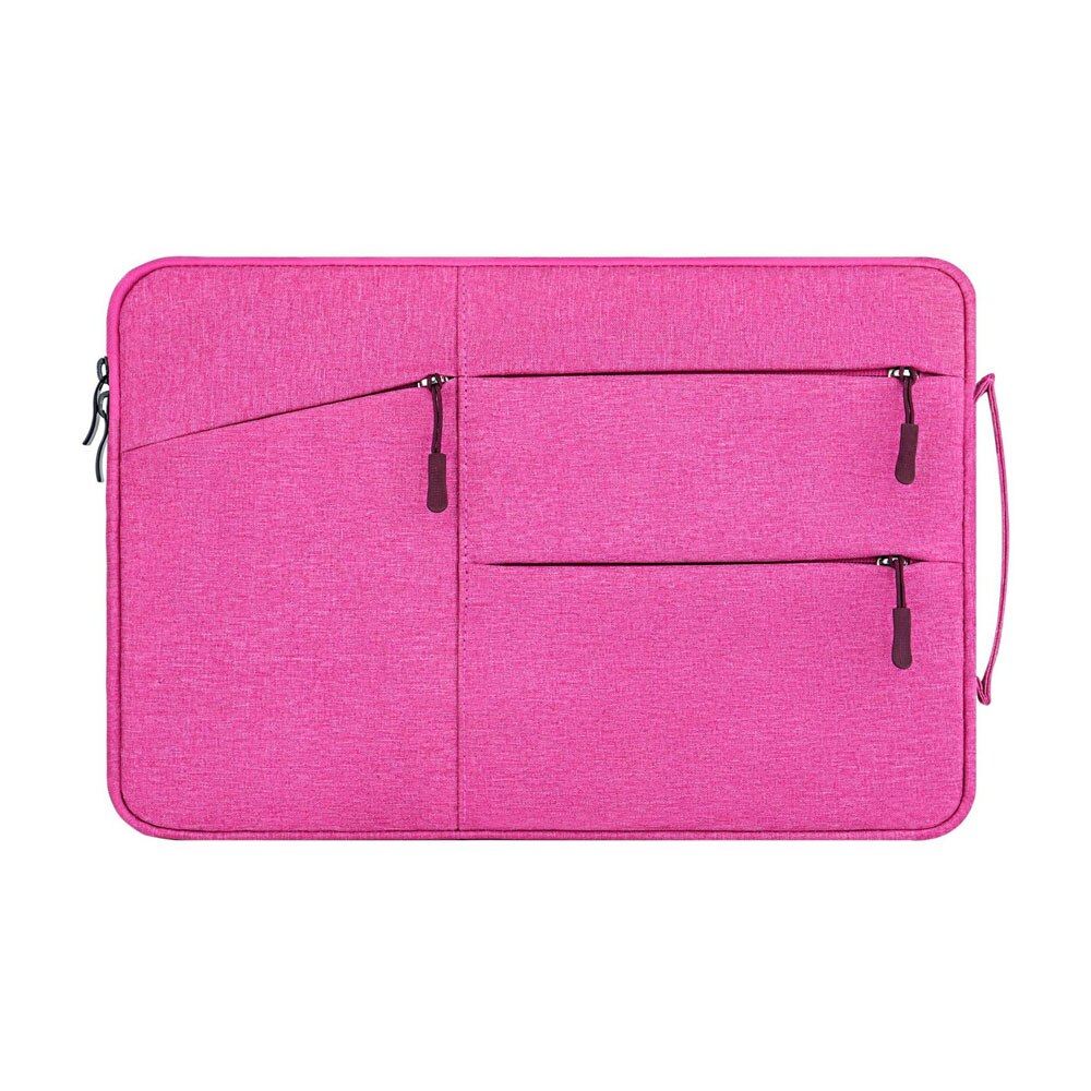 Geanta laptop MacBook Air 12 inch, BGHYHYHI, poliester, cu buzunare, fucsia